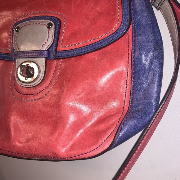 Coach Legacy Pink Leather Shoulder Bag Rare Anniversary Color Block - Picture 6 of 14